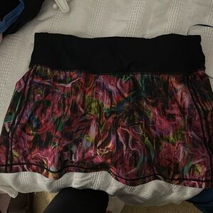 lululemon tennis skirt neon swirl mainly like pink coloring